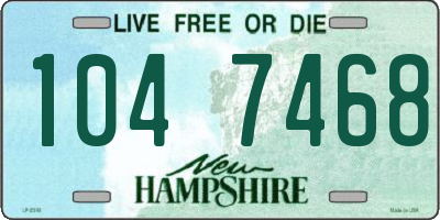 NH license plate 1047468