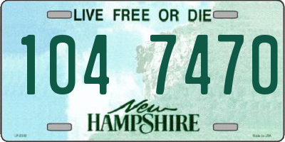 NH license plate 1047470