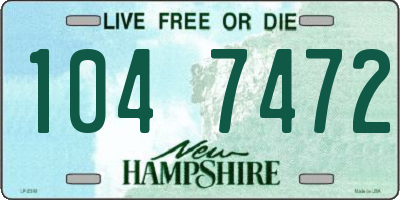NH license plate 1047472