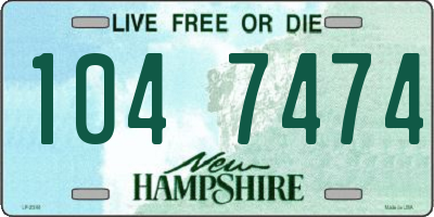 NH license plate 1047474