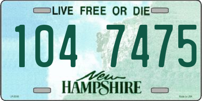 NH license plate 1047475