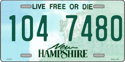NH license plate 1047480