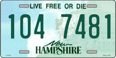 NH license plate 1047481