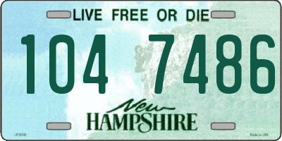 NH license plate 1047486