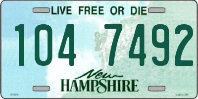 NH license plate 1047492