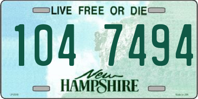 NH license plate 1047494