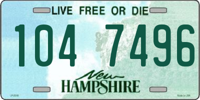 NH license plate 1047496