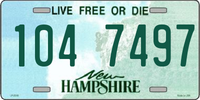 NH license plate 1047497