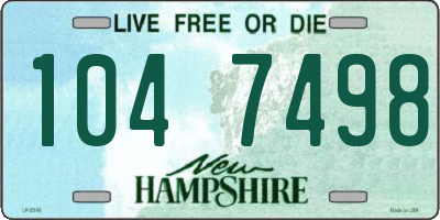 NH license plate 1047498