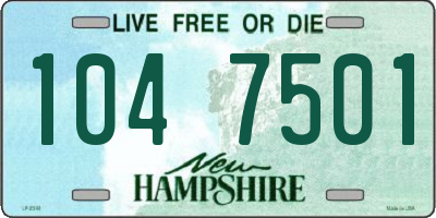 NH license plate 1047501