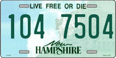 NH license plate 1047504