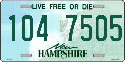 NH license plate 1047505