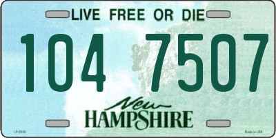 NH license plate 1047507