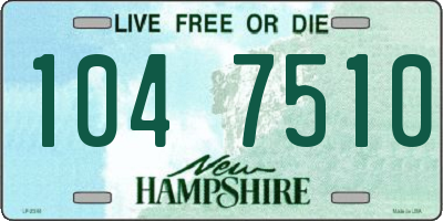 NH license plate 1047510