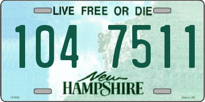 NH license plate 1047511