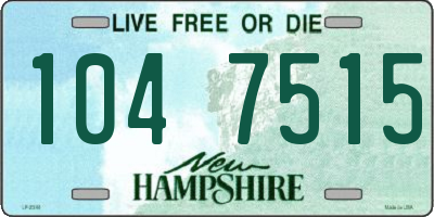 NH license plate 1047515