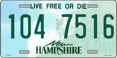 NH license plate 1047516