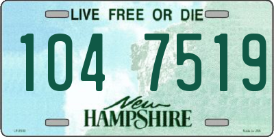 NH license plate 1047519