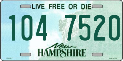 NH license plate 1047520