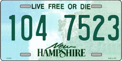 NH license plate 1047523