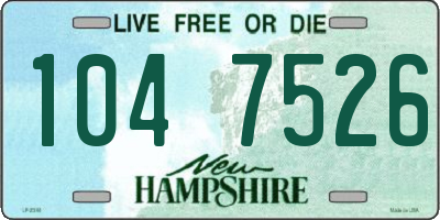 NH license plate 1047526