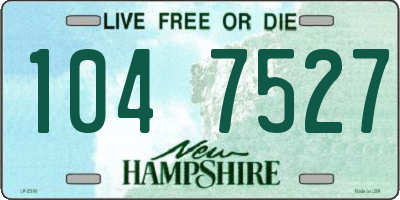 NH license plate 1047527