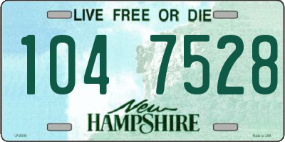NH license plate 1047528