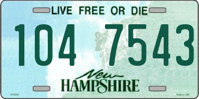 NH license plate 1047543