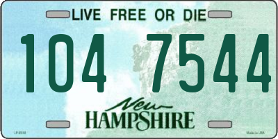 NH license plate 1047544