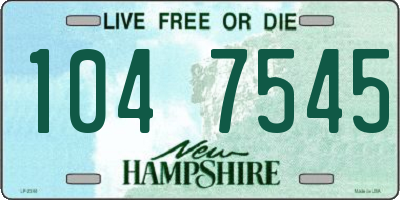 NH license plate 1047545