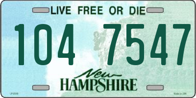 NH license plate 1047547