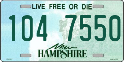 NH license plate 1047550