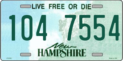 NH license plate 1047554