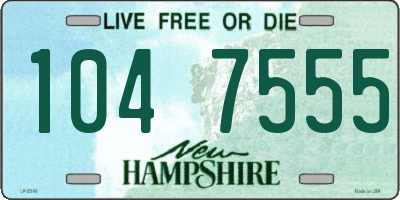 NH license plate 1047555