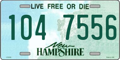 NH license plate 1047556