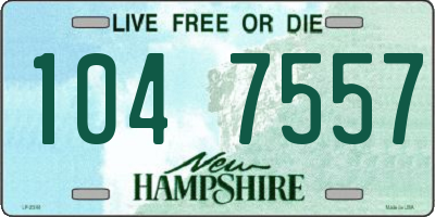 NH license plate 1047557