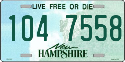 NH license plate 1047558
