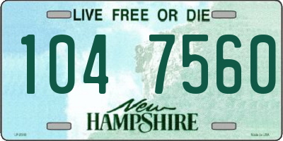 NH license plate 1047560