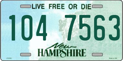 NH license plate 1047563