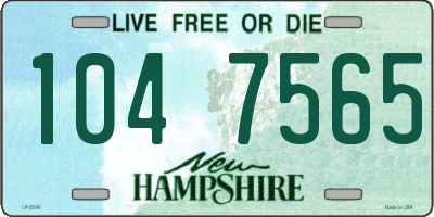 NH license plate 1047565