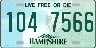 NH license plate 1047566