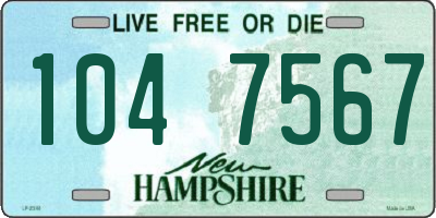 NH license plate 1047567