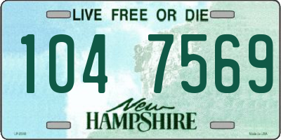 NH license plate 1047569