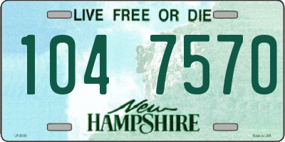 NH license plate 1047570
