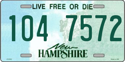 NH license plate 1047572