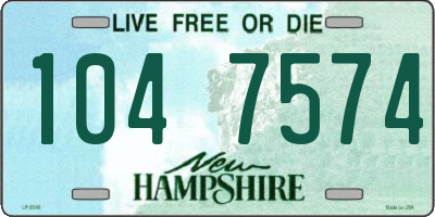 NH license plate 1047574