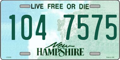 NH license plate 1047575