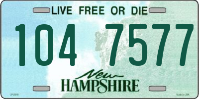 NH license plate 1047577