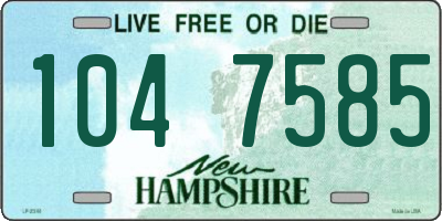 NH license plate 1047585