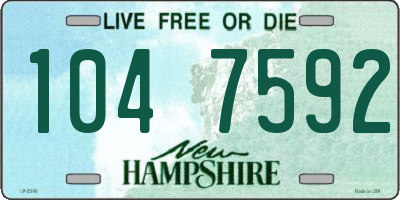NH license plate 1047592
